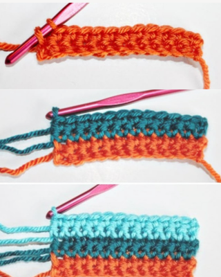 how to change colors in crochet