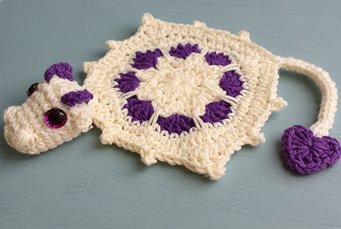 Little dragon dolls from granny squares,