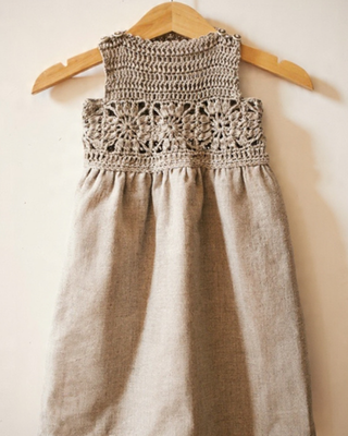 tutorial granny square crochet fabric dress