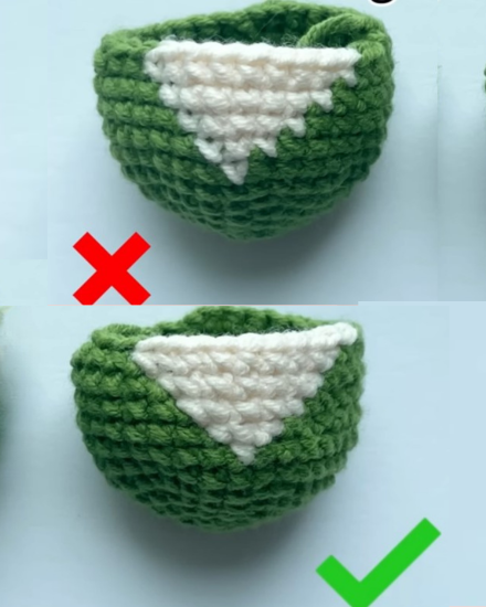 Crochet Yarn Color Change for Slanted Edge Tutorial