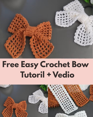 Easy Crochet Bow Tutorial