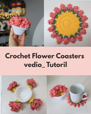 Crochet Flower Coasters 