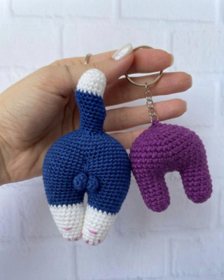 Crochet  keychain cat