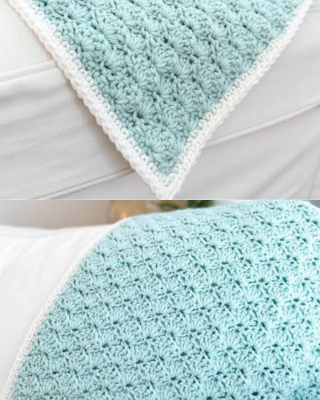 Crochet Easy Shell Stitch Blanket ( vedio Tutorial)