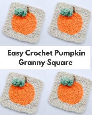 EASY Crochet Pumpkin Granny Square 