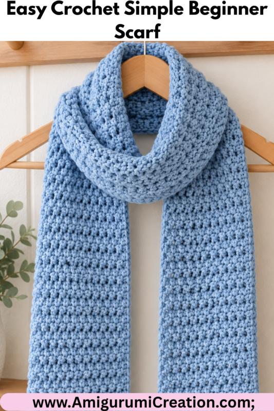 Easy Crochet Simple Beginner Scarf
